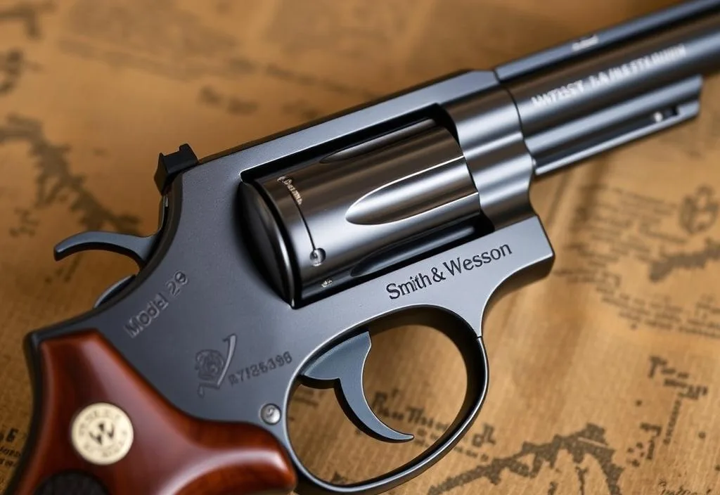 A close-up image of the Smith & Wesson Model 29