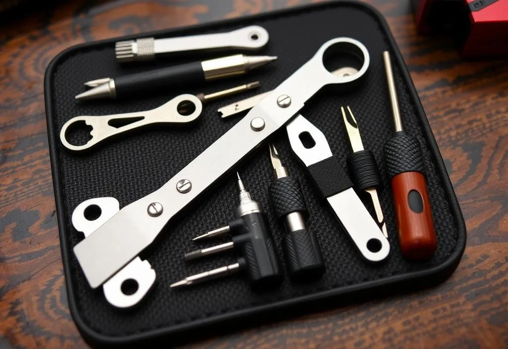 A photo of the Locksmith's Lock Pick Set with its various tools