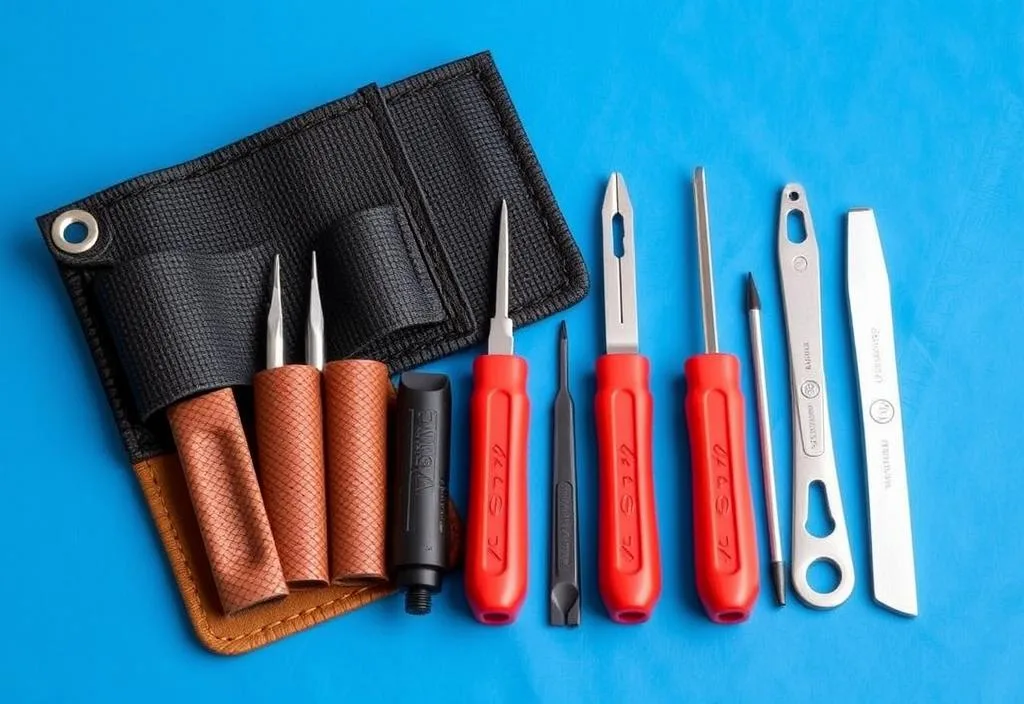 A photo of the ABUS Lock Pick Set with its various tools