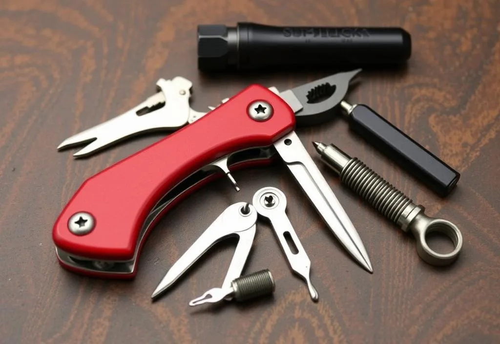 A photo of the Gunlock Lock Pick Set with its various tools