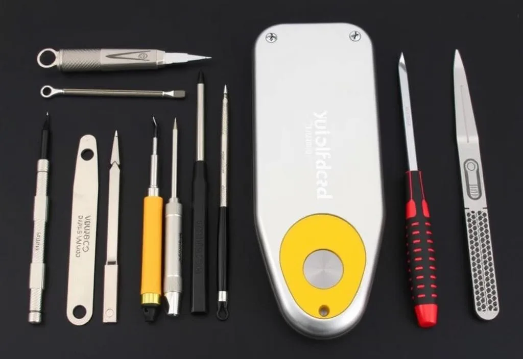 A photo of the Lockpick Pro Lock Pick Set with its various tools