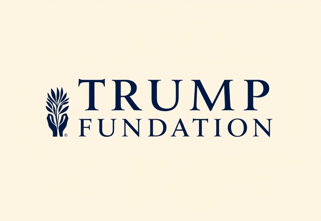 A photo of the Trump Foundation's logo