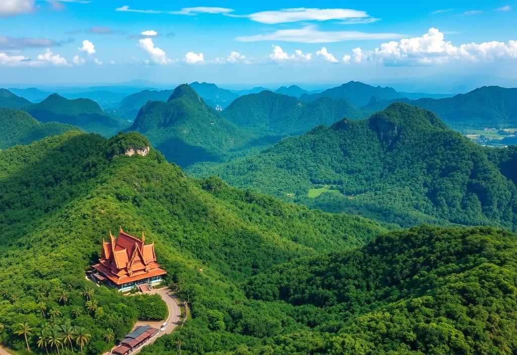 Aerial view of Khao Yai National Park in Thailand