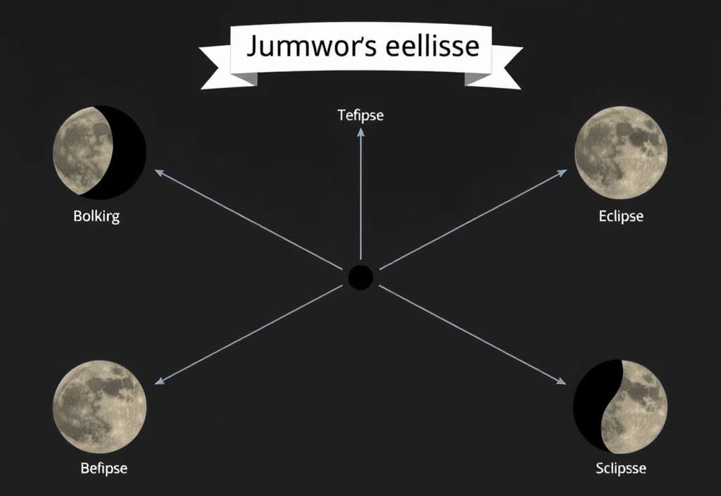 A diagram showing the different types of lunar eclipses