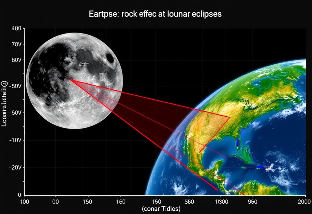 A graph showing the effects of lunar eclipses on the Earth's tides