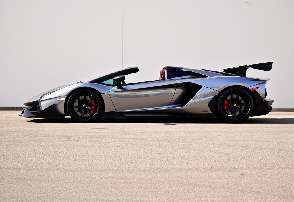 Lamborghini Veneno Roadster from the Side