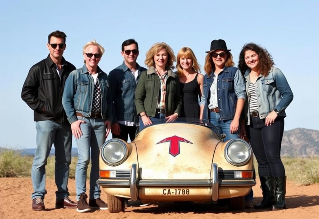 A group photo of the 911 Lone Star cast with Grace Ryder in the center