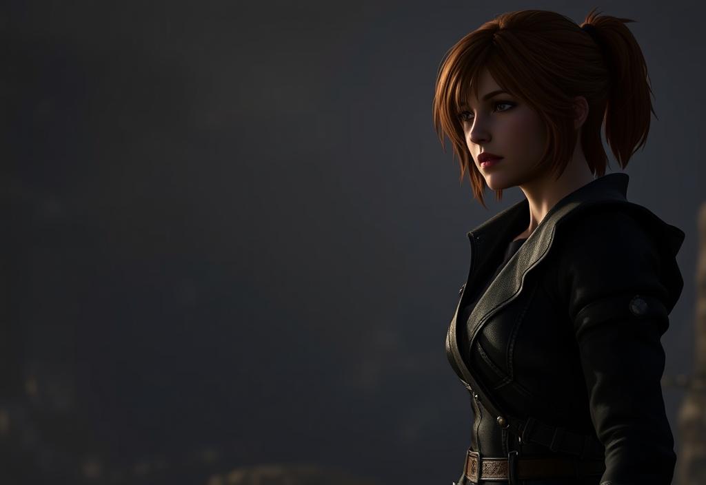 A screenshot of Grace Ryder's character in a dramatic scene