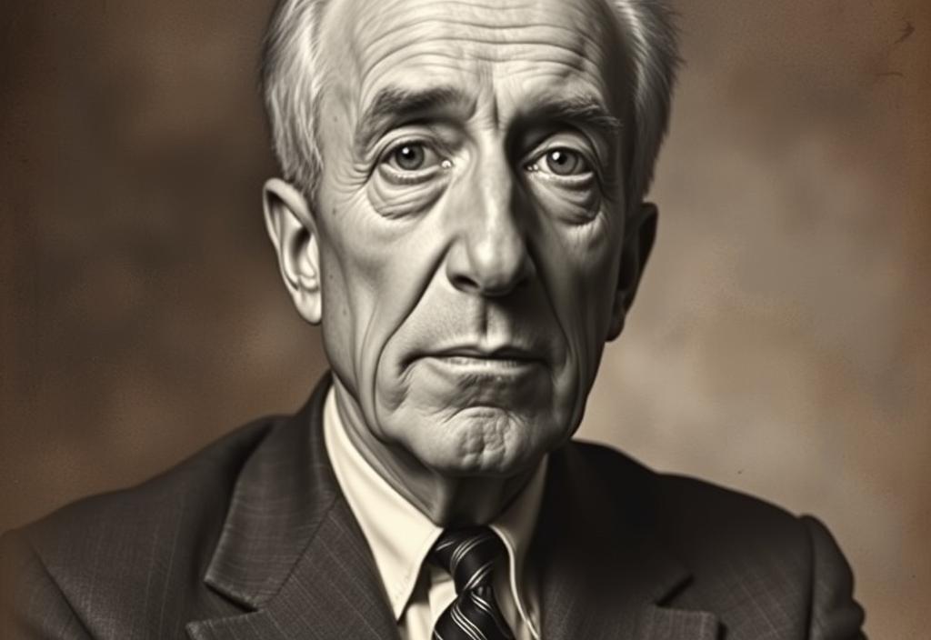 A portrait of J. Robert Oppenheimer