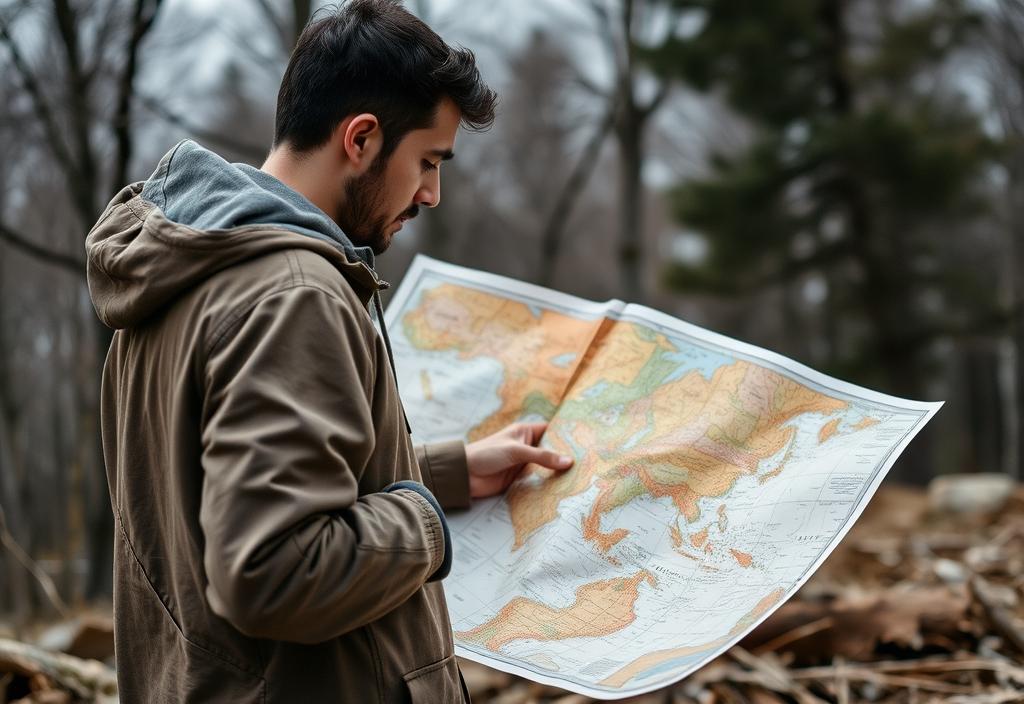 A person looking at a map