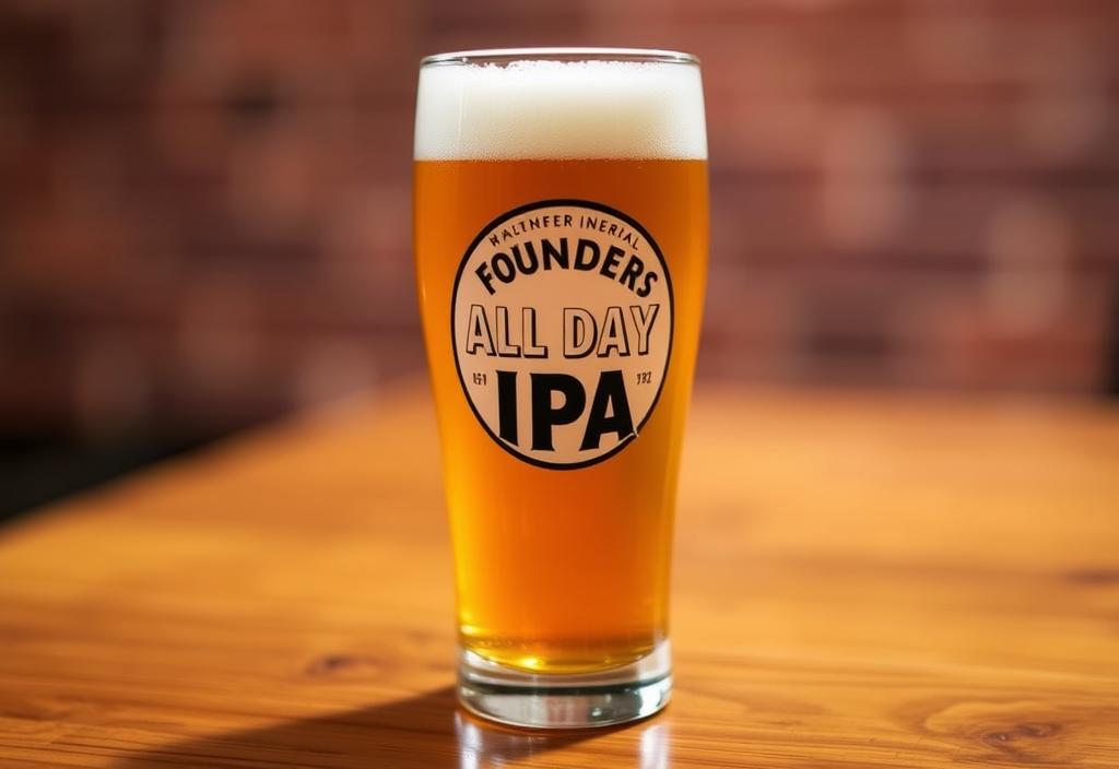 A glass of Founders All Day IPA beer