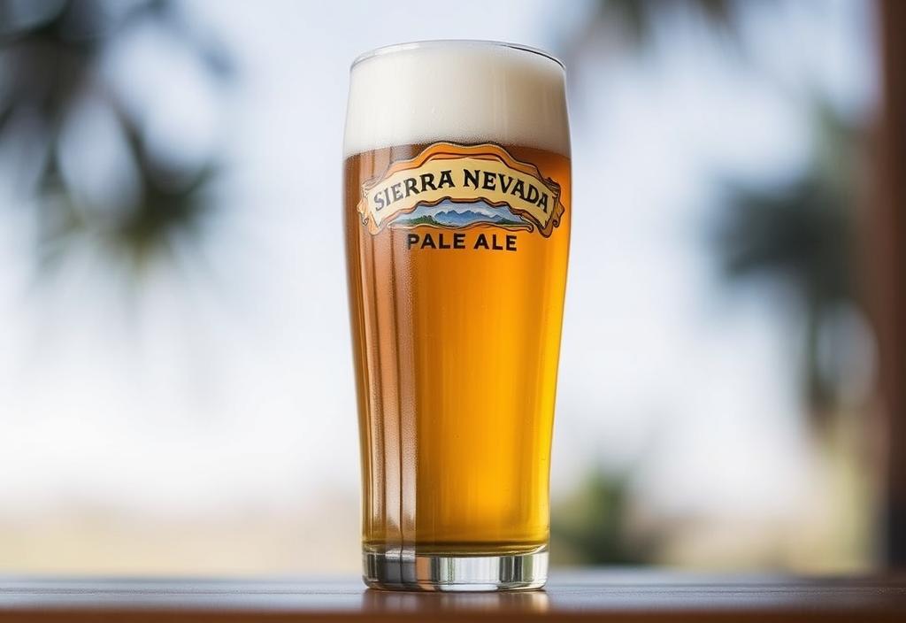 A glass of Sierra Nevada Pale Ale beer