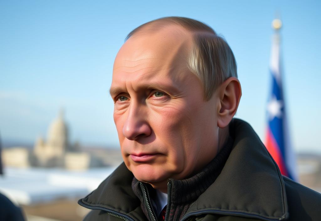 A photo of Vladimir Putin in 2024