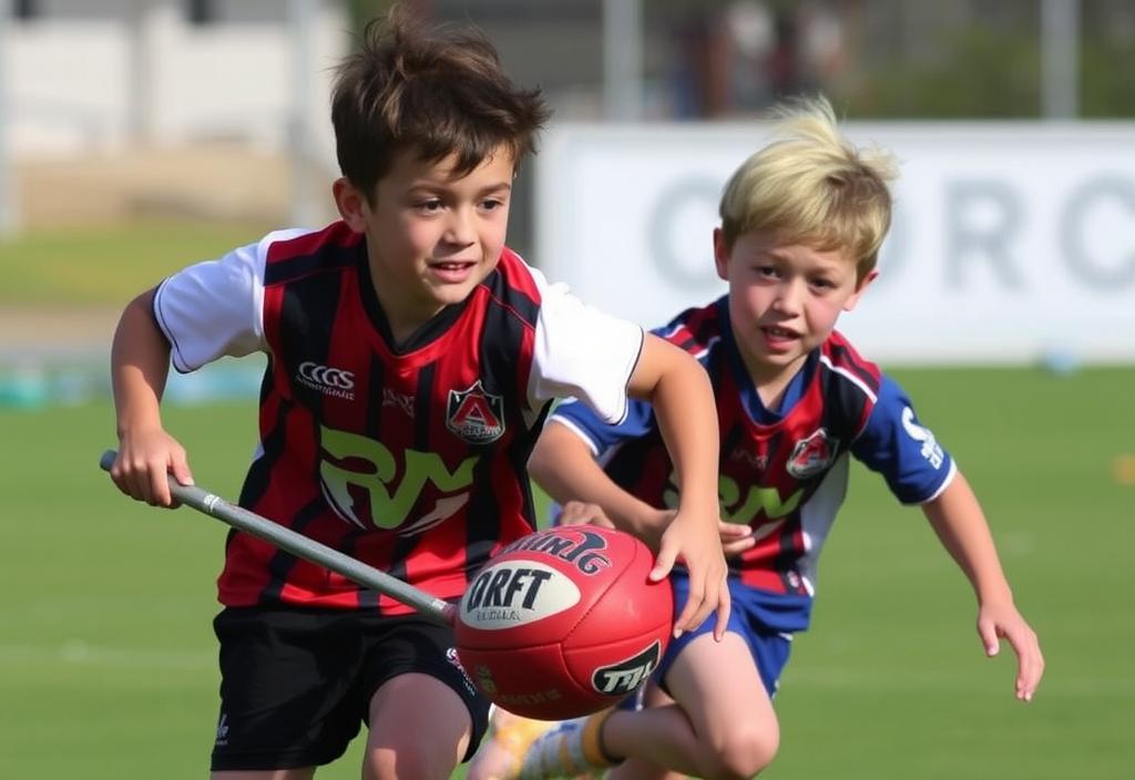 Young AFL Players in Action