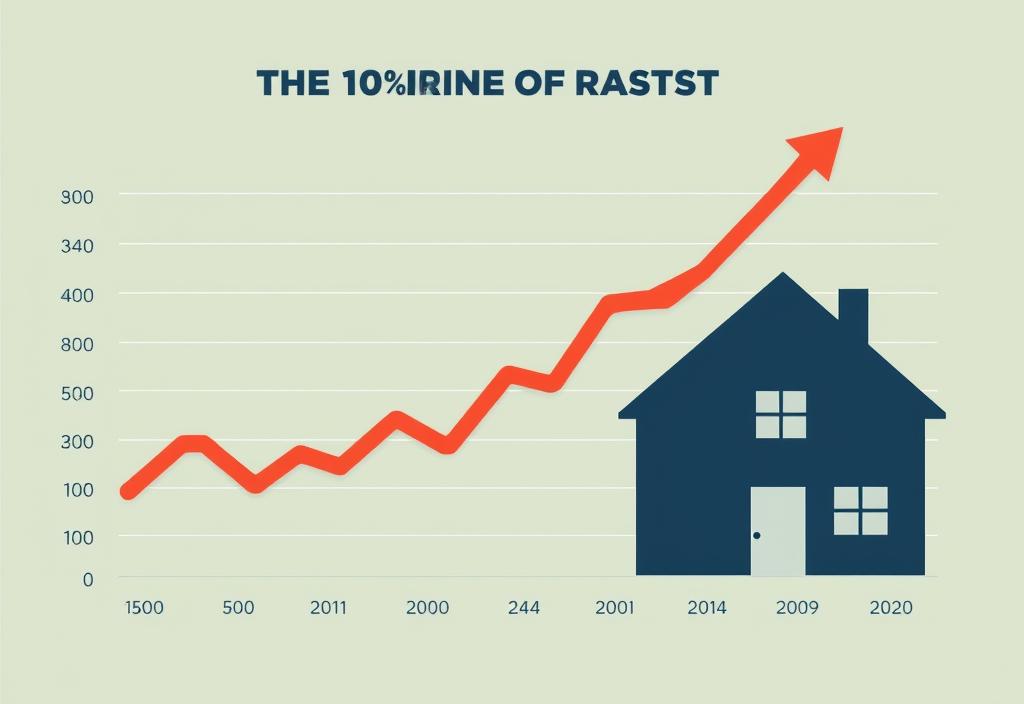 A graph showing rising mortgage rates