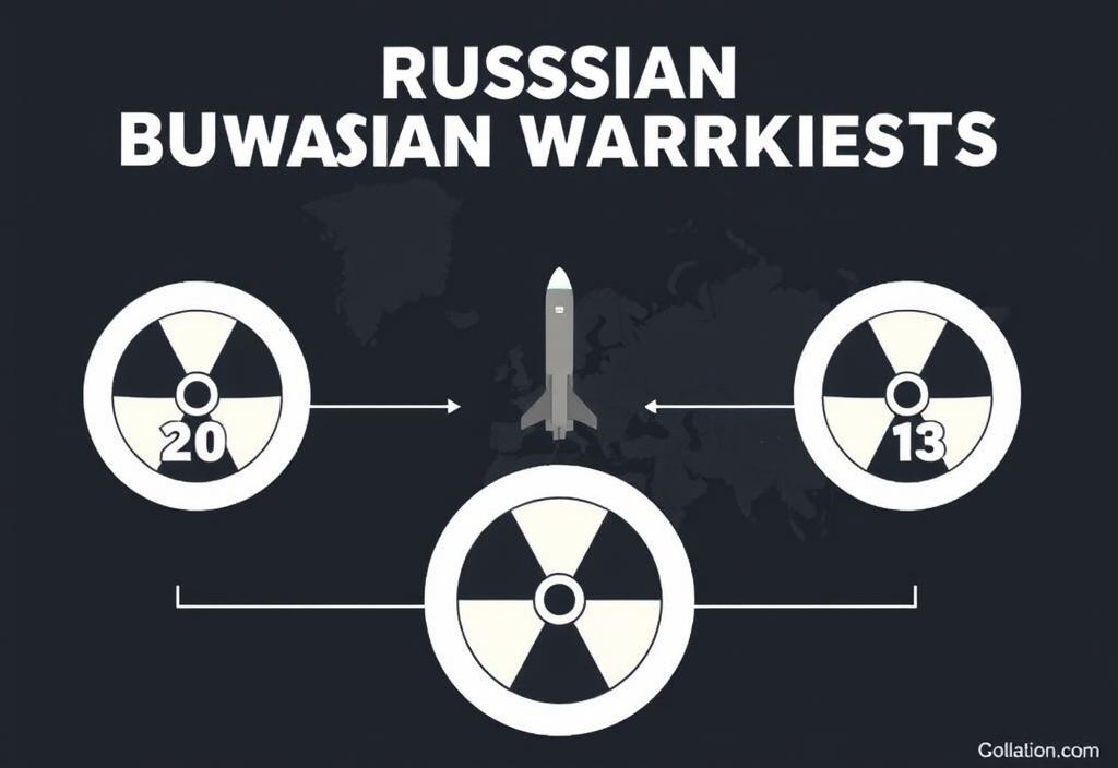 Graphic illustrating the number of Russian nuclear warheads