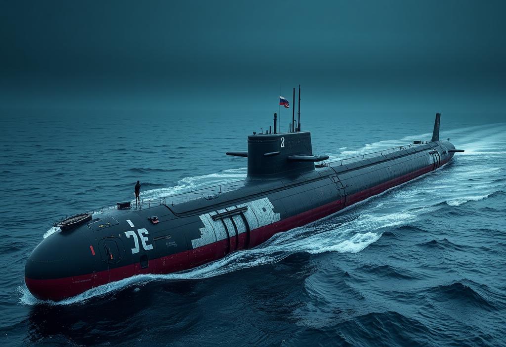 Image of a Russian nuclear submarine