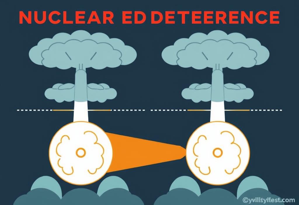 Graphic illustrating nuclear deterrence