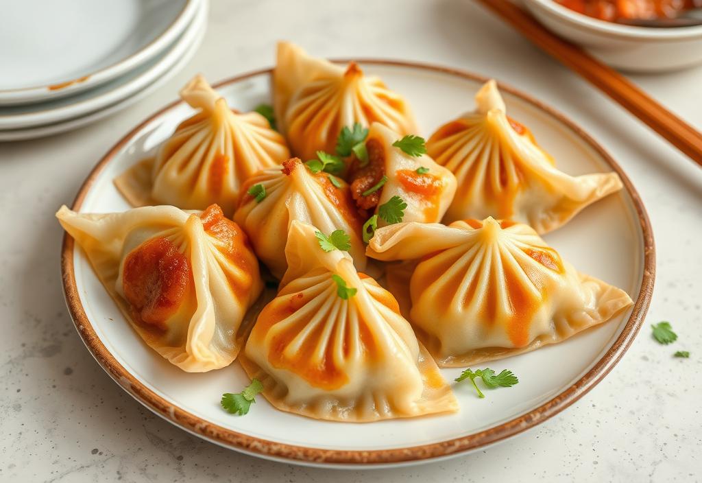 Dumplings on a plate