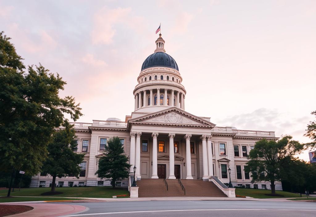 A photo of the Georgia State Capitol building