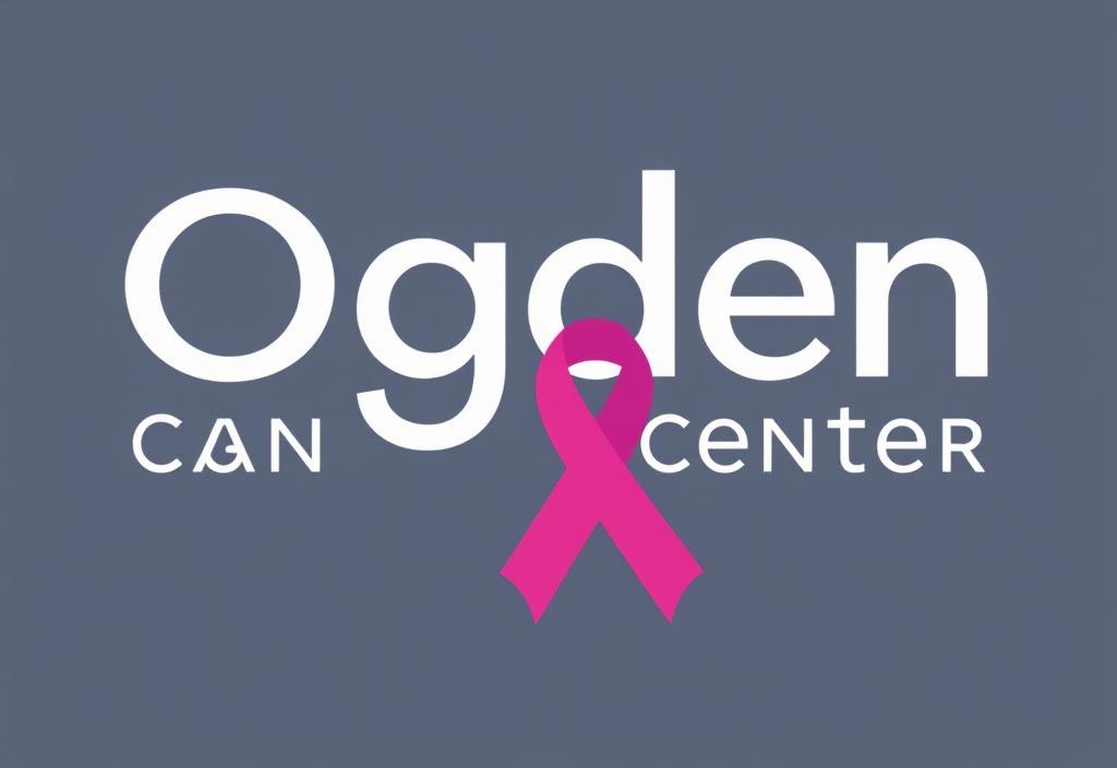 Ogden Cancer Center logo with a cancer awareness ribbon