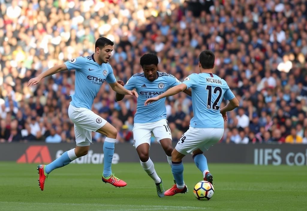 Manchester City's midfield in action