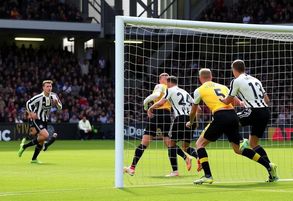 Newcastle's set pieces in action