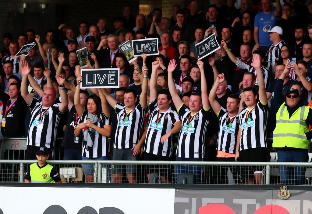 Newcastle's fans in action