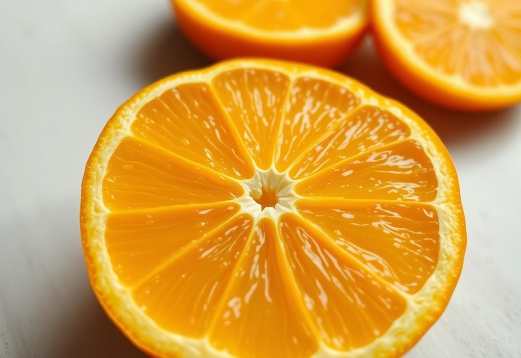 A Cara Cara orange sliced in half