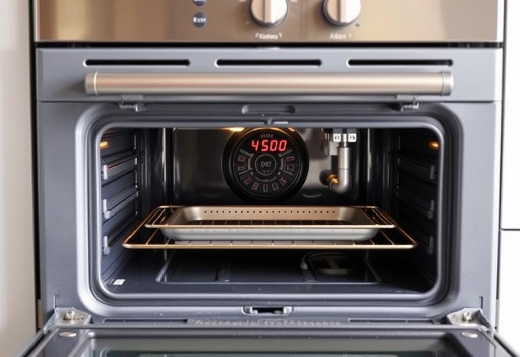 A preheated oven with a temperature of 450°F