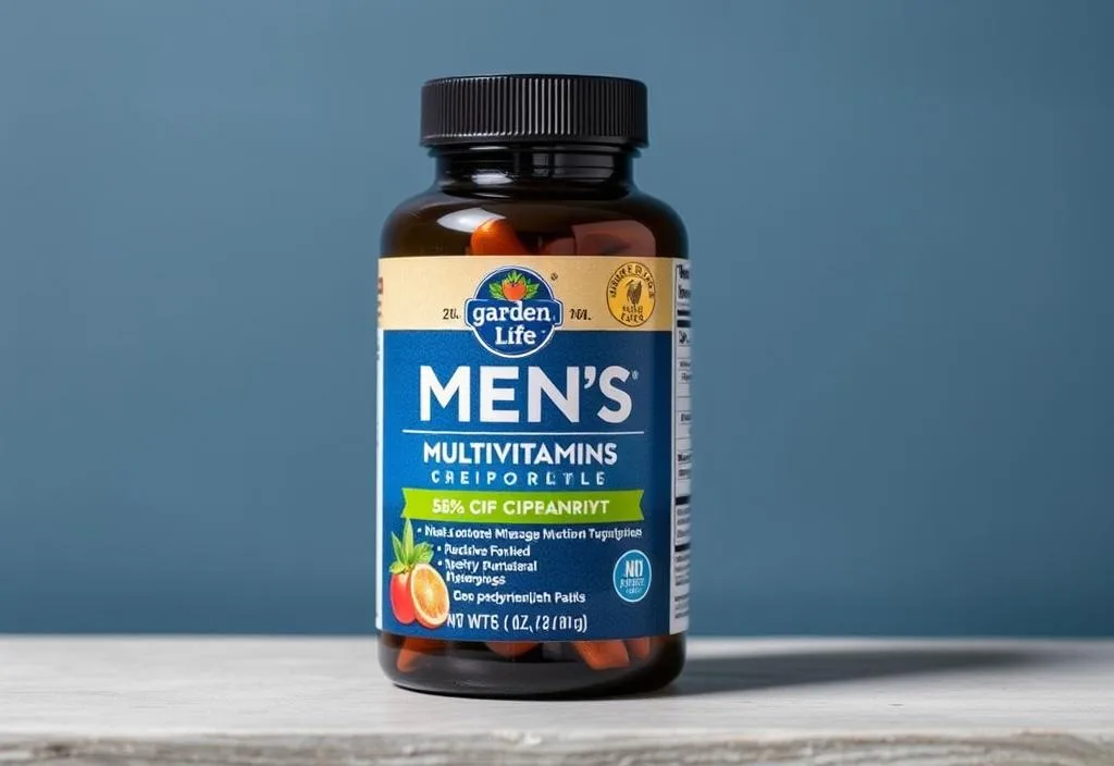 A bottle of Garden of Life Men's Multivitamin