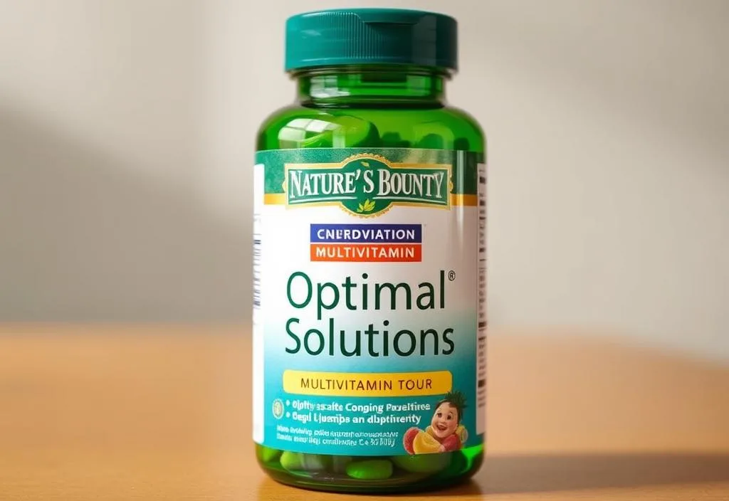 A bottle of Nature's Bounty Optimal Solutions Multivitamin