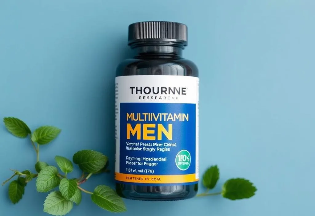 A bottle of Thorne Research Multivitamin for Men