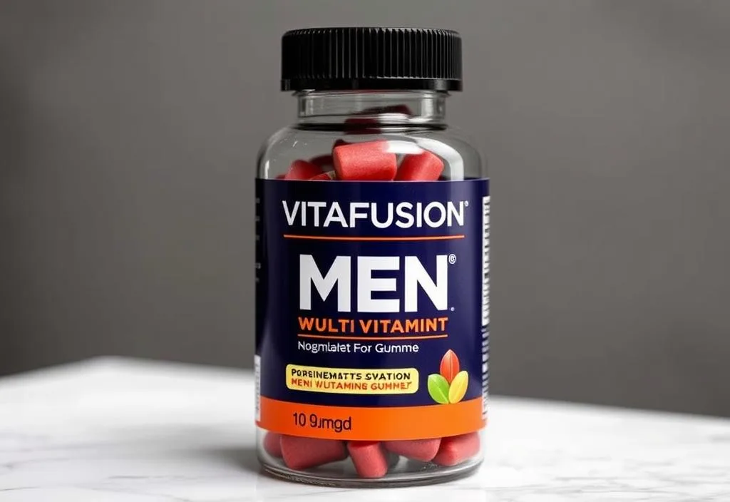 A bottle of Vitafusion Men's Multivitamin Gummies