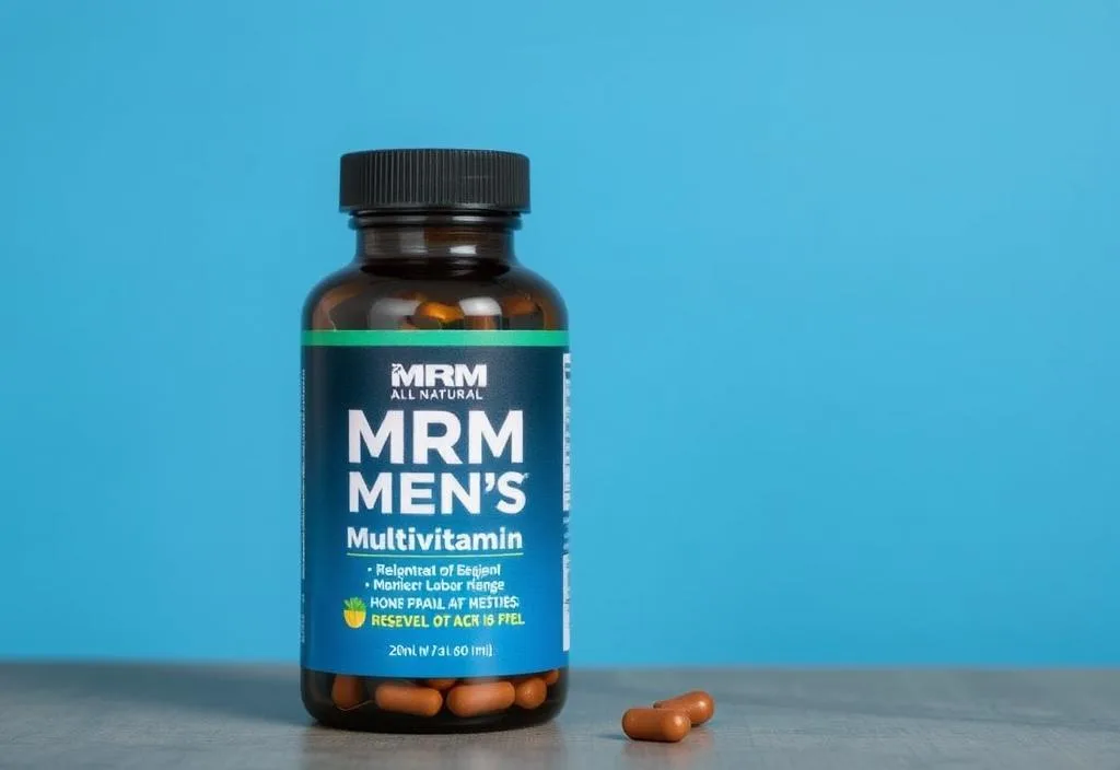 A bottle of MRM All Natural Men's Multivitamin