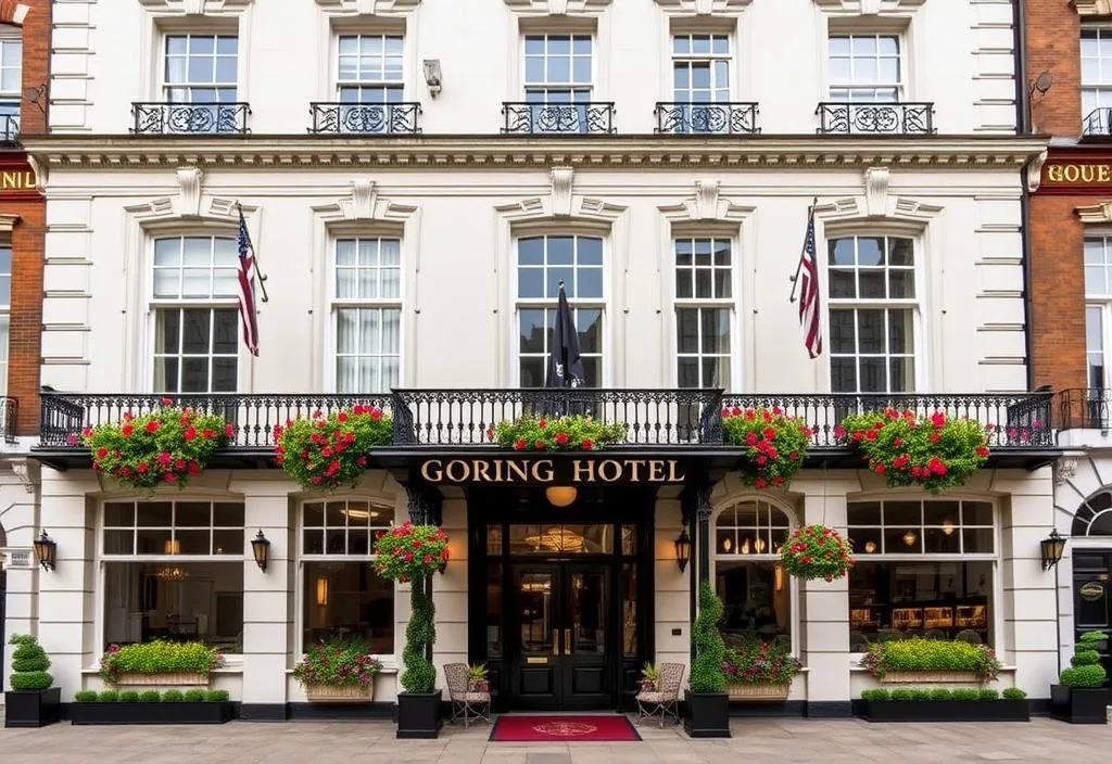 The Goring Hotel exterior with a classic English façade