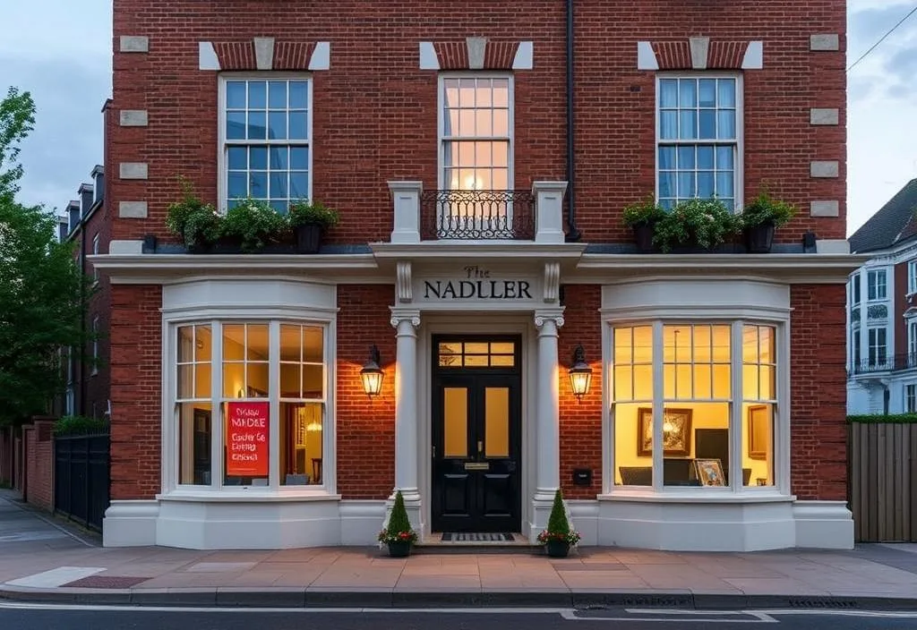 The Nadler Victoria exterior with a classic English façade