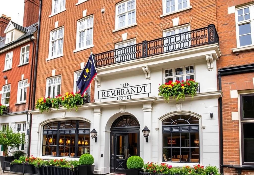 The Rembrandt Hotel exterior with a classic English façade