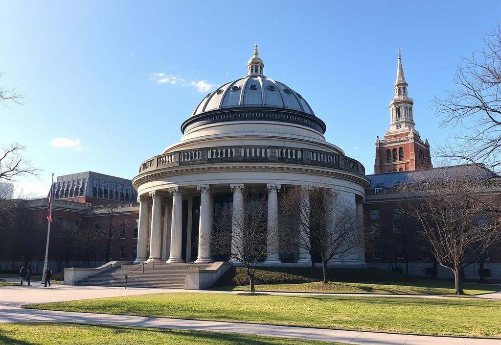 MIT campus with the iconic dome building