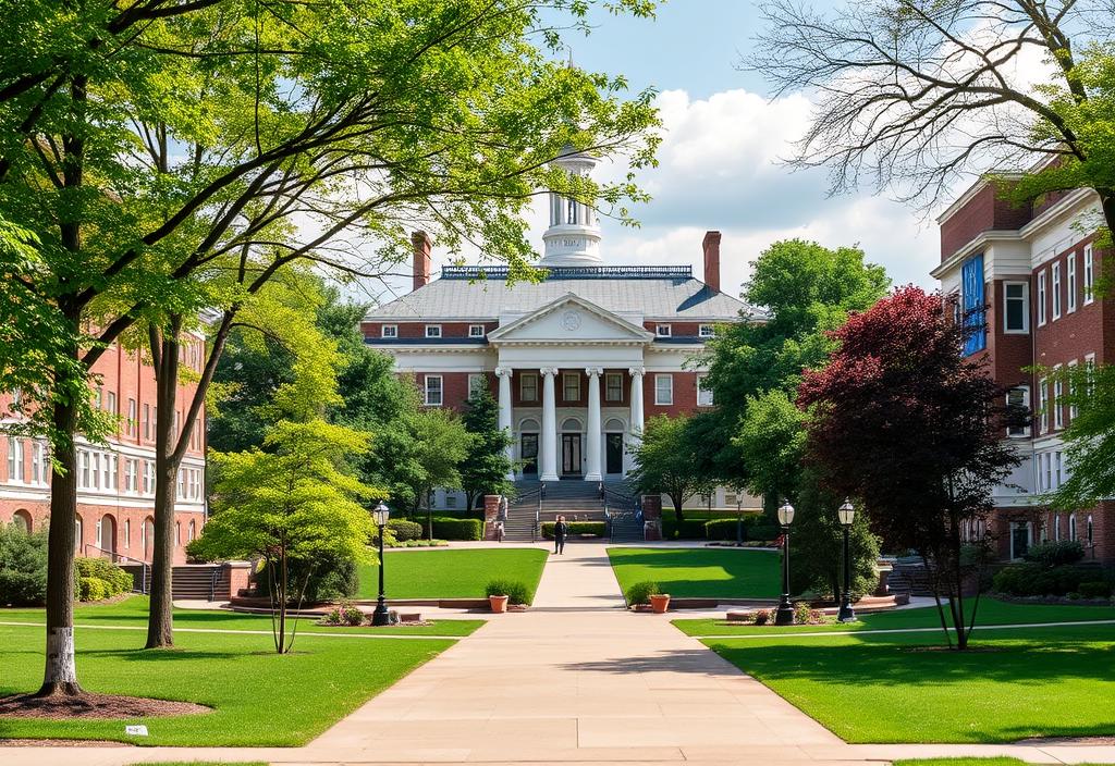 Johns Hopkins University campus with the Homewood Campus