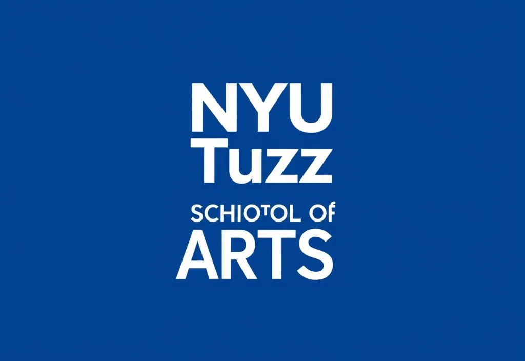 NYU Tisch School of the Arts logo with a blue background