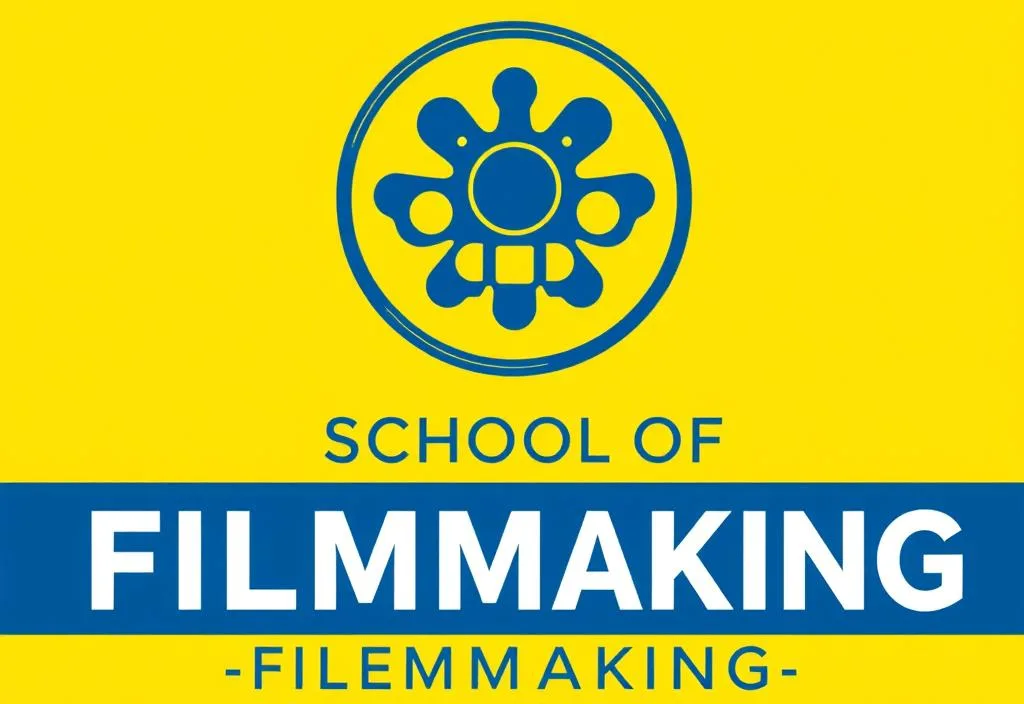 UNCSA School of Filmmaking logo with a yellow background