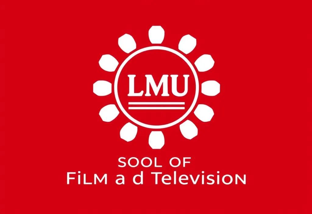 LMU School of Film and Television logo with a red background