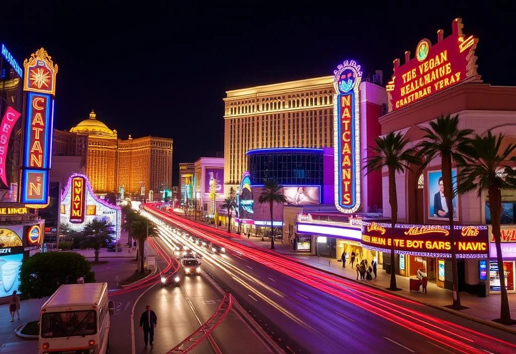 The Strip at night