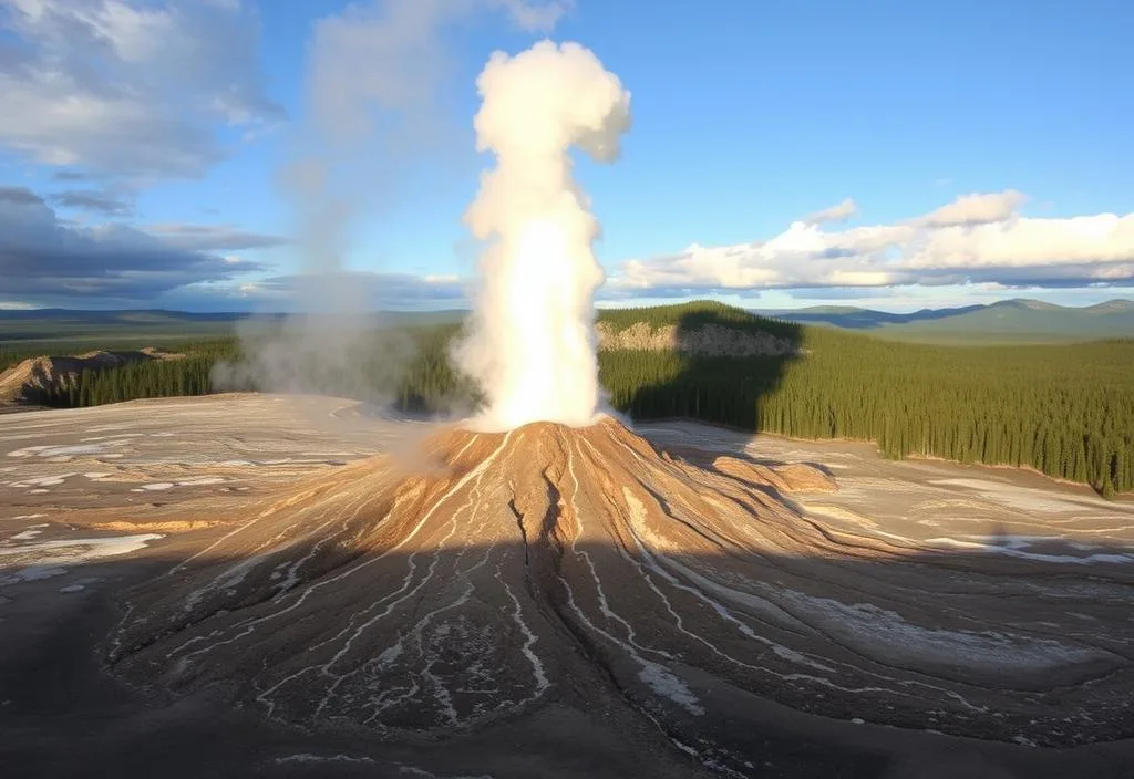 Old Faithful erupting