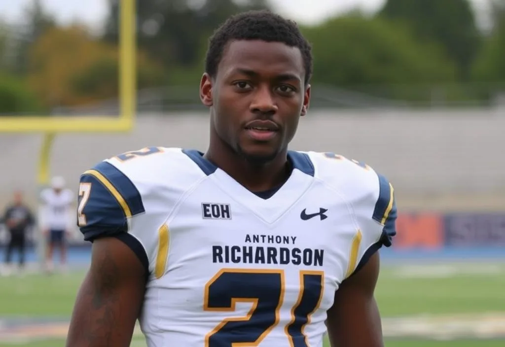 A photo of Anthony Richardson in his high school football jersey