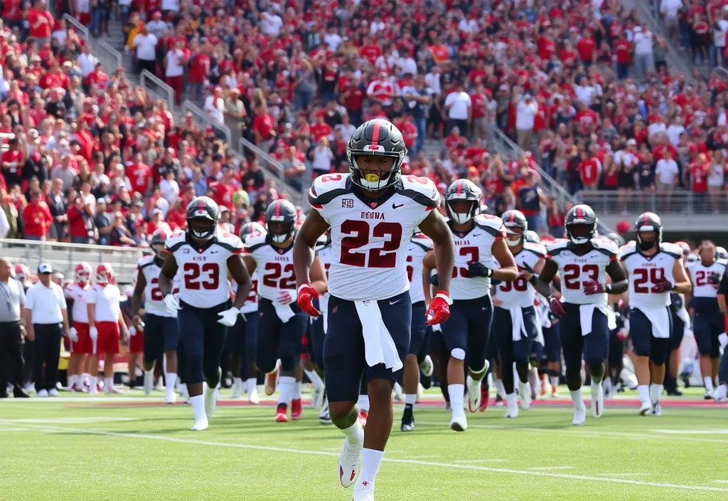 A photo of Anthony Richardson leading his team onto the field