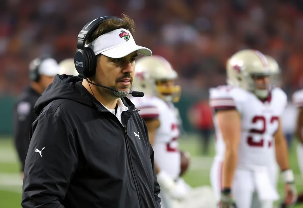 Matt LaFleur on the sidelines, coaching his team