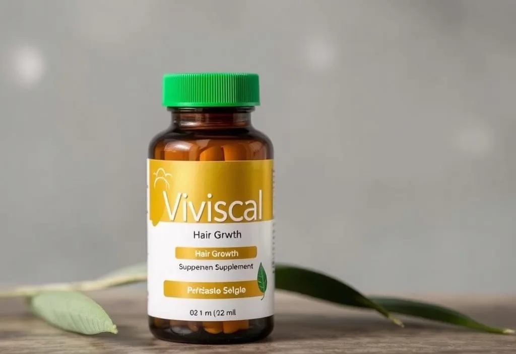 A bottle of Viviscal Hair Growth Supplement