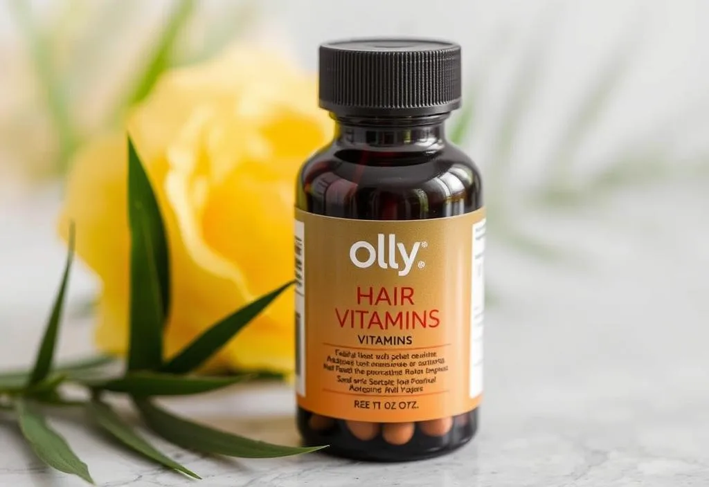 A bottle of Olly Hair Growth Vitamins